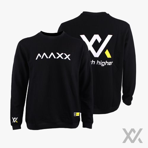 [맥스] 남성 여성 맨투맨 티셔츠 MXFT(MTM01)_Black