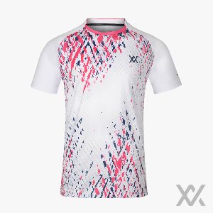 [맥스] 남성 여성 경기복 티셔츠 MXSET016T_White&amp;Pink