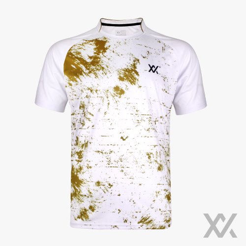 [맥스] 남성 여성 티셔츠 MXFT053_ White&amp;Gold