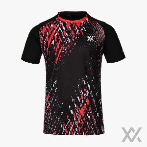[맥스] 남성 여성 경기복 티셔츠 MXSET016T_Black&amp;Red